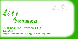 lili vermes business card